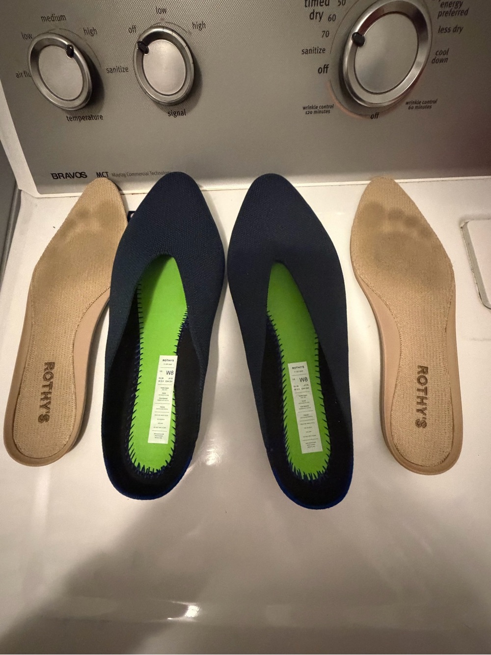 Rothy's Navy Knit Slip-On Flats